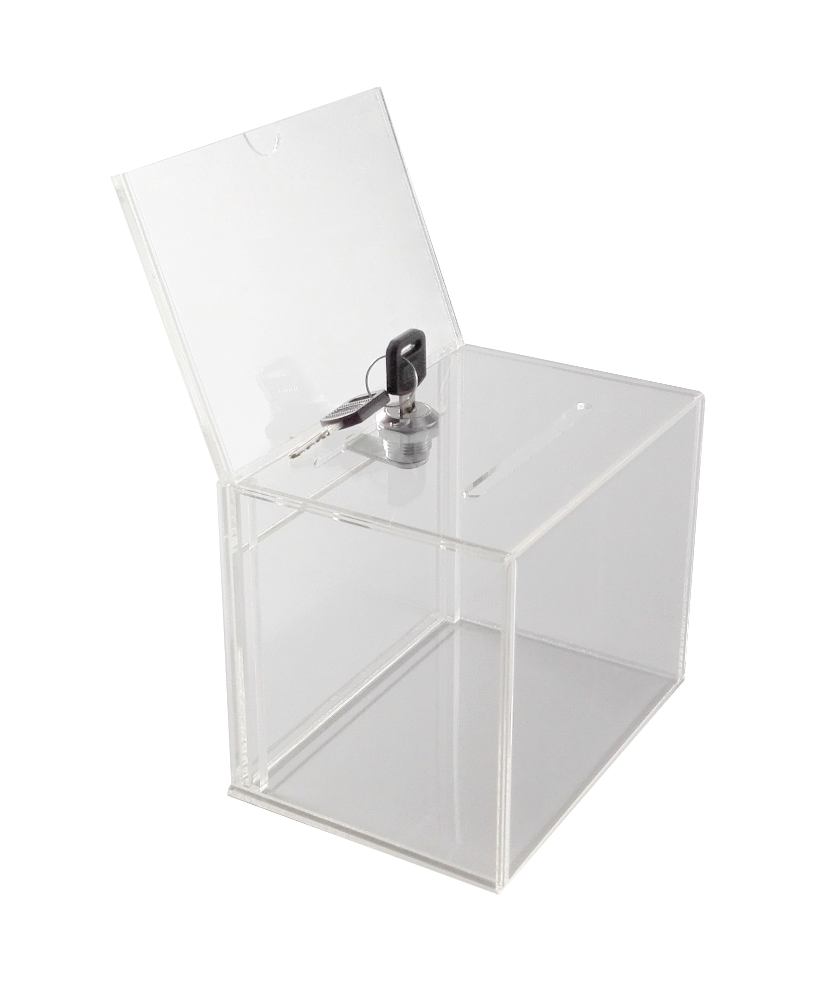 Tip Box Acrylic Ballot Box Plexiglass Donation Box Sign Holder